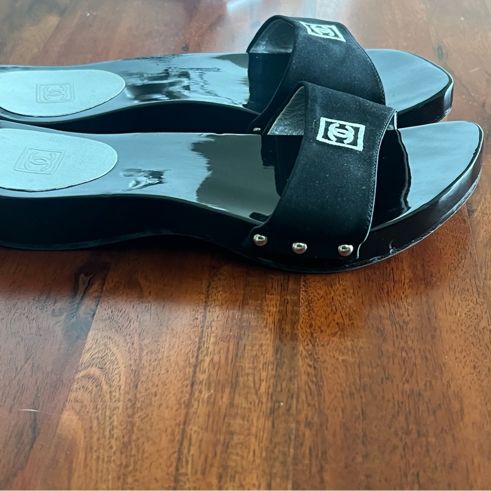 Black CHANEL sandals size 36 - Picture 8 of 9